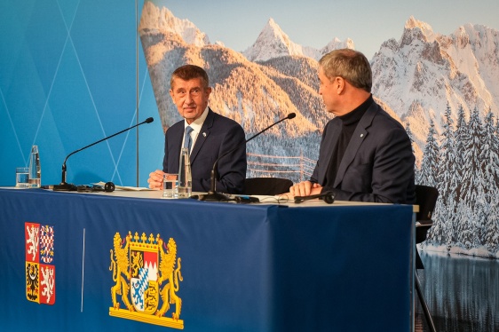 Jednání ministerského předsedy Svobodného státu Bavorsko Markuse Södera a českého premiéra Andreje Babiše v Mnichově, 9. února 2026.