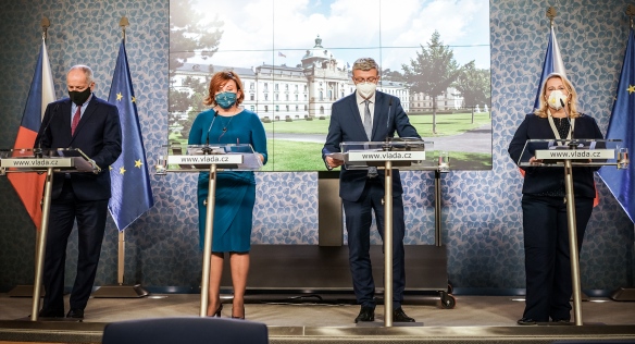 Tisková konference po jednání vlády, 19. října 2020