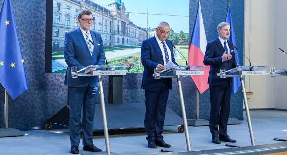 Tisková konference po jednání vlády, 23. srpna 2023.