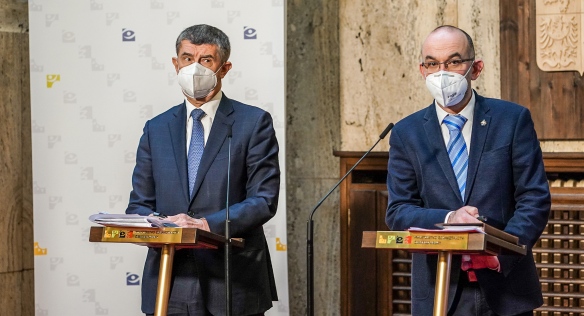 Tisková konference k registračnímu systému na očkování proti koronaviru, 14. ledna 2021.