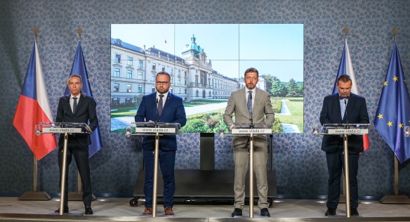 Tisková konference po jednání vlády, 13. září 2023.