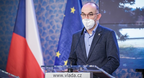 Ministr zdravotnictví Jan Blatný na tiskové konferenci po jednání vlády, 11. února 2021.