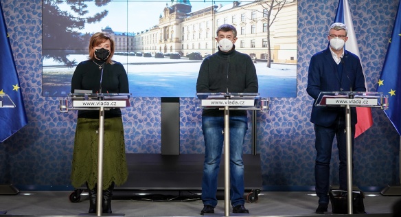 Press conference after the extraordinary meeting of the government, 14 February 2021.

