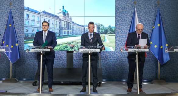 Tisková konference po jednání vlády, 15. listopadu 2023.