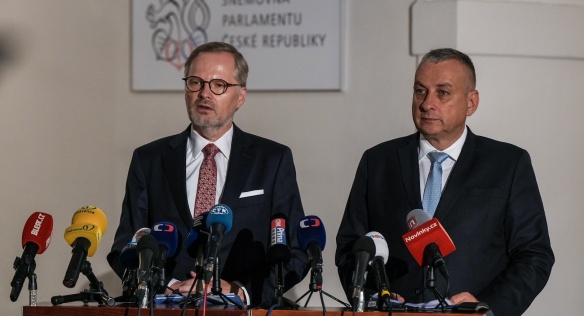 Tisková konference po jednání vlády, 29. listopadu 2023.