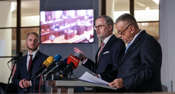 Tisková konference po jednání vlády, 29. listopadu 2023.