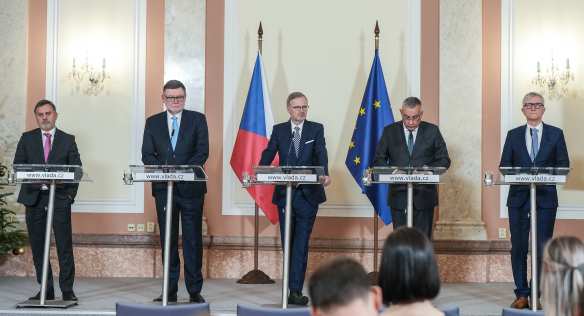Tisková konference k cenám energií, 13. prosince 2023.