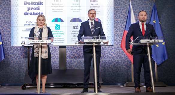 Tisková konference po jednání vlády, 1. června 2022.