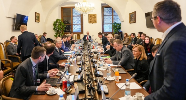 Schůze vlády Petra Fialy se tentokrát uskutečnila v prostorách Poslanecké sněmovny, 22. ledna 2025.