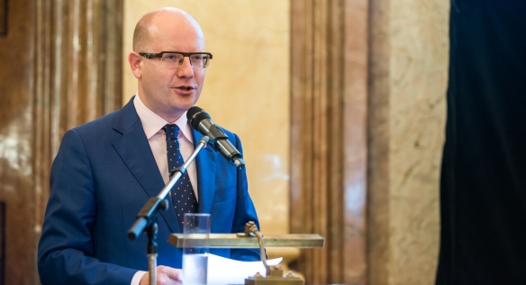 Předseda vlády Bohuslav Sobotka podpořil Svaz podnikatelů ve stavebnictví, 8. října 2015. Zdroj: Czech production s.r.o.