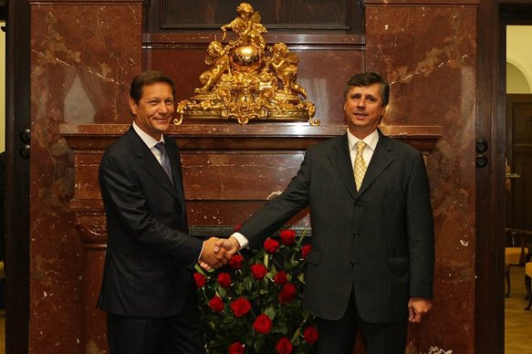 Místopředseda vlády Ruské federace A.D. Žukov a premiér J. Fischer / Deputy Prime Minister Žukov of the Russian Federation and PM J.Fischer, 14.9.2009