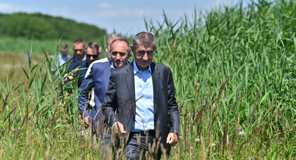 Národní přírodní rezervace Bohdanečský rybník, 23. července 2020.