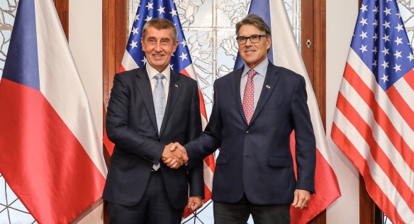 Prime Minister Andrej Babiš and US Secretary of Energy Rick Perry, November 14, 2018.