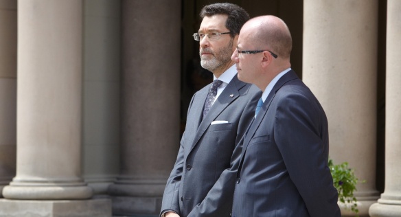 The Prime Minister attended a reception to mark the end of the term of office of the USA Ambassador in the Czech Republic, 23 July 2014, source: American Embassy.