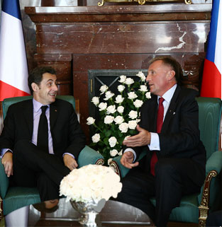 Sarkozy_Topolánek_Kramářova vila