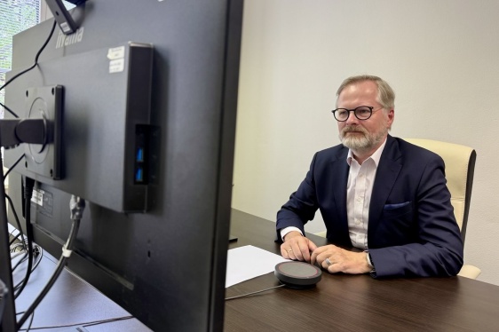Premiér Petr Fiala se zúčastnil dalšího jednání koalice ochotných o zárukách bezpečnosti pro Ukrajinu, 17. srpna 2025.