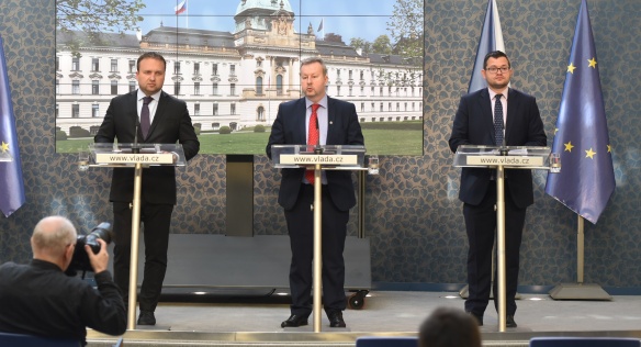 Tisková konference po jednání vlády, 3. května 2017.
