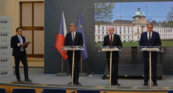 Tisková konference po jednání vlády, 22. května 2017.