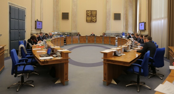 Před jednáním vlády, 8. března 2017.